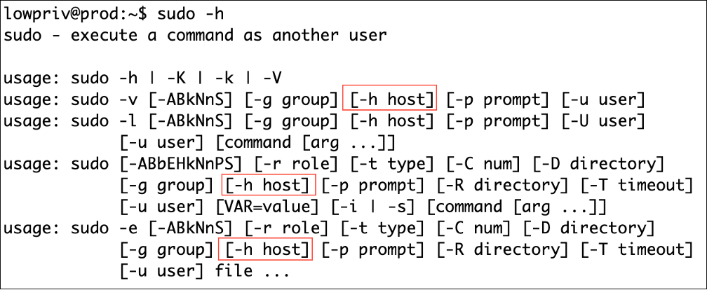 sudo usage statement